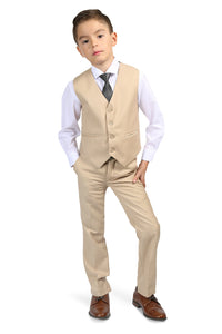 Ferrecci "Jax" Kids Tan Suit 5-Piece Set
