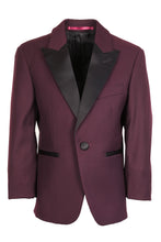 Load image into Gallery viewer, Classic Collection &quot;Fitzgerald&quot; Kids Plum Tuxedo Jacket (Separates)