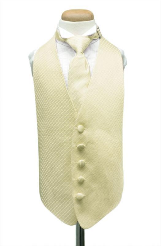 Cardi Ivory Palermo Kids Tuxedo Vest