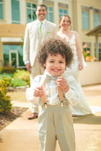 Load image into Gallery viewer, Little Tuxedos &quot;Wyatt&quot; Kids Sand 4-Piece Barn Wedding Set