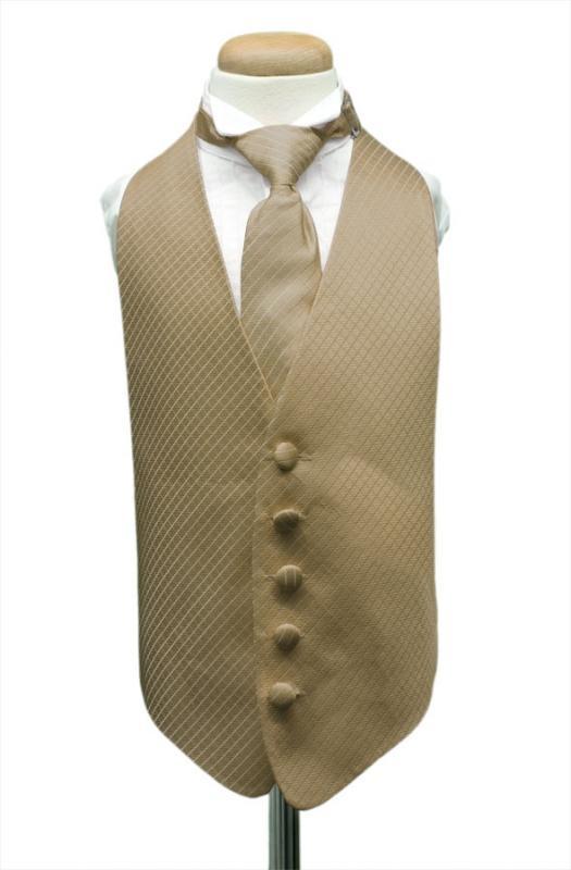 Gold Palermo Kids Tuxedo Vest