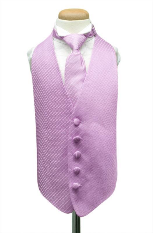 Cardi Lavender Palermo Kids Tuxedo Vest