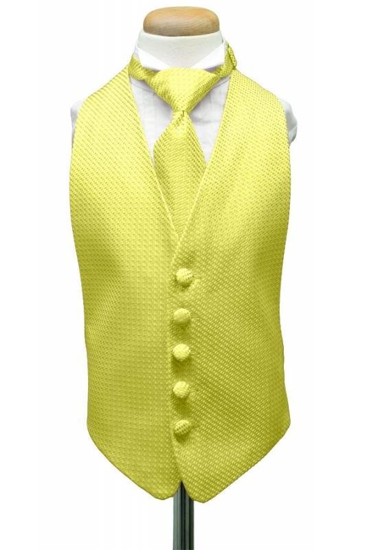 Cardi Lemon Venetian Kids Tuxedo Vest