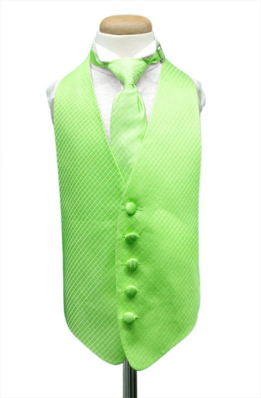 Lime Palermo Kids Tuxedo Vest LittleTuxedos