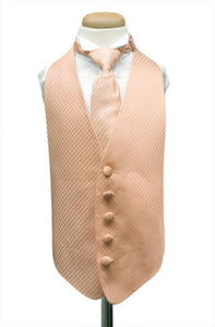 Cardi Peach Palermo Kids Tuxedo Vest