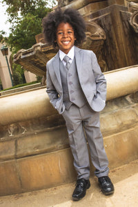 Peanut Butter Collection "007" Kids Heather Grey Suit 5-Piece Set