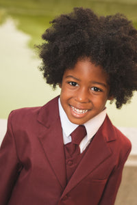 Peanut Butter Collection "Joey" Kids Burgundy Suit 5-Piece Set