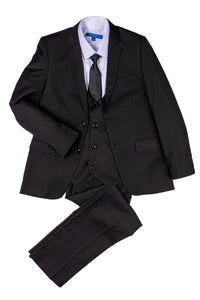 Perry Ellis "Noah" Perry Ellis Kids Black Suit (5-Piece Set)