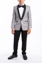 Load image into Gallery viewer, Perry Ellis &quot;Trent&quot; Perry Ellis Kids Light Grey 5-Piece Tuxedo