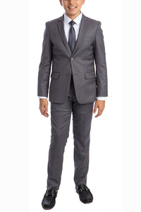 Perry Ellis "Noah" Perry Ellis Kids Medium Grey 5-Piece Suit