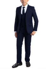 Load image into Gallery viewer, Perry Ellis &quot;Noah&quot; Perry Ellis Kids Navy 5-Piece Suit