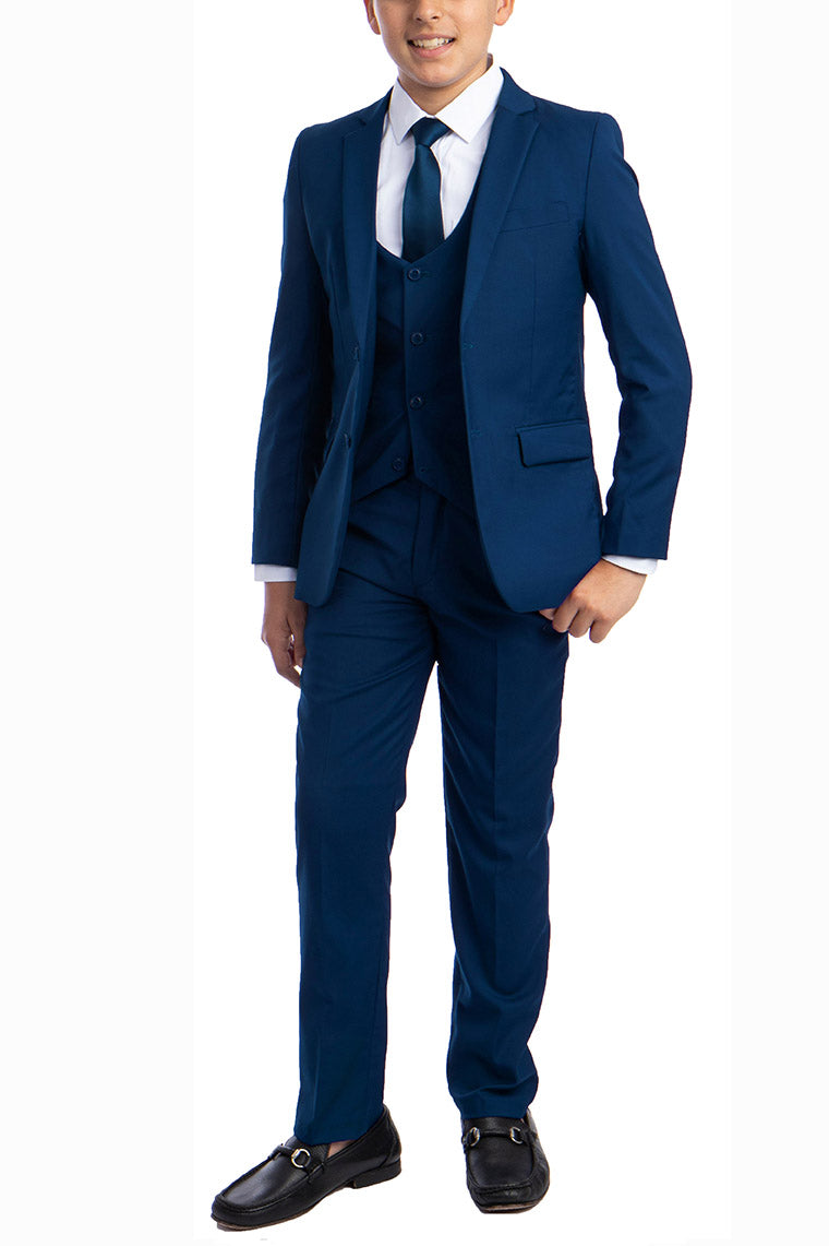 Kids navy suit clearance