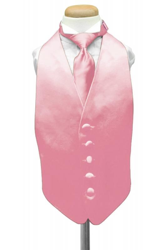 Cardi Rose Petal Luxury Satin Kids Tuxedo Vest