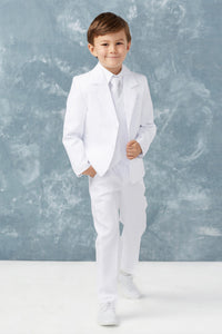 Tip Top "Stanford" Kids White Suit (5-Piece Set)