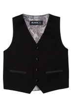 Load image into Gallery viewer, BLACKTIE &quot;Kingston&quot; Kids Onyx Black Tuxedo (5-Piece Set)