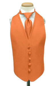 Cardi Tangerine Herringbone Kids Tuxedo Vest