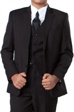 Load image into Gallery viewer, Tazio "Jacob" Kids Black 5-Piece Suit