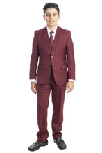 Load image into Gallery viewer, Tazio "Jacob" Kids Burgundy 5-Piece Suit