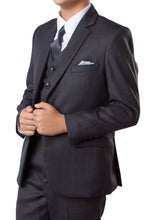 Load image into Gallery viewer, Tazio "Jacob" Kids Charcoal Grey 5-Piece Suit