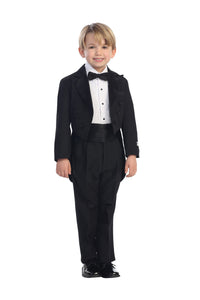 Tip Top "Oliver" Kids Black Peak Tuxedo Tail 5-Piece Set