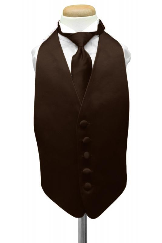 Cardi Truffle Luxury Satin Kids Tuxedo Vest