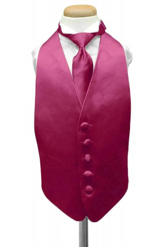 Cardi Watermelon Luxury Satin Kids Tuxedo Vest